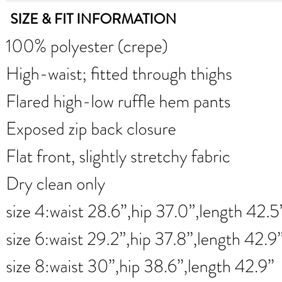 Alice and Olivia Jinny Ruffle High Low Flare Pant - Picture 6 of 6